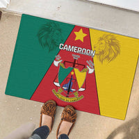 Cameroon National Day Rubber Doormat Coat Of Arms With Lion