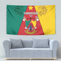 Cameroon National Day Tapestry Coat Of Arms With Lion