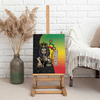 Personalized Ethiopia National Day Canvas Wall Art Lion Of Judah African Pattern