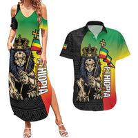 Personalized Ethiopia National Day Couples Matching Summer Maxi Dress and Hawaiian Shirt Lion Of Judah African Pattern