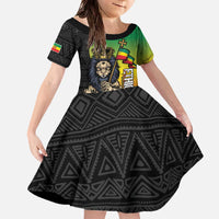 Personalized Ethiopia National Day Family Matching Off The Shoulder Long Sleeve Dress and Hawaiian Shirt Lion Of Judah African Pattern
