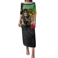 Personalized Ethiopia National Day Family Matching Puletasi and Hawaiian Shirt Lion Of Judah African Pattern