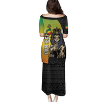 Personalized Ethiopia National Day Family Matching Puletasi and Hawaiian Shirt Lion Of Judah African Pattern