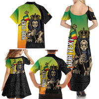 Personalized Ethiopia National Day Family Matching Summer Maxi Dress and Hawaiian Shirt Lion Of Judah African Pattern