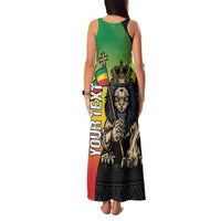 Personalized Ethiopia National Day Family Matching Tank Maxi Dress and Hawaiian Shirt Lion Of Judah African Pattern