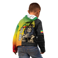 Personalized Ethiopia National Day Kid Hoodie Lion Of Judah African Pattern