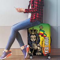 Personalized Ethiopia National Day Luggage Cover Lion Of Judah African Pattern