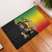 Personalized Ethiopia National Day Rubber Doormat Lion Of Judah African Pattern