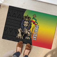 Personalized Ethiopia National Day Rubber Doormat Lion Of Judah African Pattern