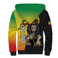 Personalized Ethiopia National Day Sherpa Hoodie Lion Of Judah African Pattern