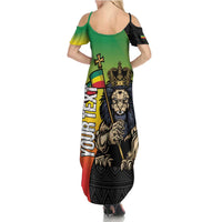 Personalized Ethiopia National Day Summer Maxi Dress Lion Of Judah African Pattern