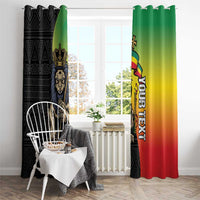Personalized Ethiopia National Day Window Curtain Lion Of Judah African Pattern