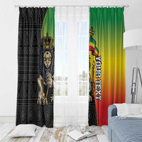 Personalized Ethiopia National Day Window Curtain Lion Of Judah African Pattern
