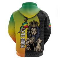 Personalized Ethiopia National Day Zip Hoodie Lion Of Judah African Pattern
