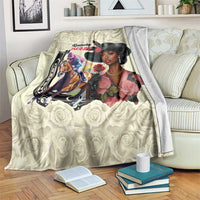 Kentucky Horse Racing Blanket Black Derby Lady Cream Roses