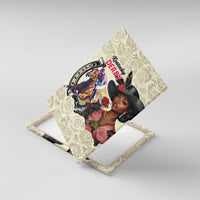 Kentucky Horse Racing Canvas Wall Art Black Derby Lady Cream Roses