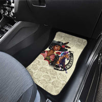 Kentucky Horse Racing Car Mats Black Derby Lady Cream Roses