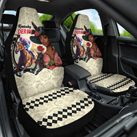 Kentucky Horse Racing Car Seat Cover Black Derby Lady Cream Roses