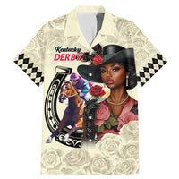 Kentucky Horse Racing Family Matching Mermaid Dress and Hawaiian Shirt Black Derby Lady Cream Roses LT15