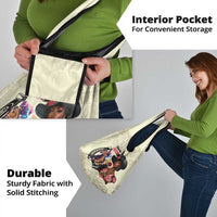 Kentucky Horse Racing Grocery Bag Black Derby Lady Cream Roses