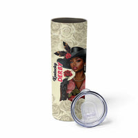 Kentucky Horse Racing Skinny Tumbler Black Derby Lady Cream Roses