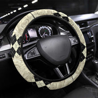Kentucky Horse Racing Steering Wheel Cover Black Derby Lady Cream Roses