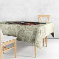 Kentucky Horse Racing Tablecloth Black Derby Lady Cream Roses