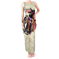Kentucky Horse Racing Tank Maxi Dress Black Derby Lady Cream Roses