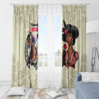 Kentucky Horse Racing Window Curtain Black Derby Lady Cream Roses