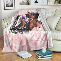 Kentucky Horse Racing Blanket Black Derby Lady Pink Roses