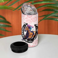 Kentucky Horse Racing 4 in 1 Can Cooler Tumbler Black Derby Lady Pink Roses