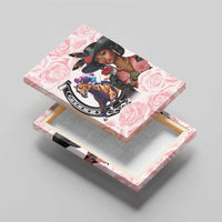 Kentucky Horse Racing Canvas Wall Art Black Derby Lady Pink Roses