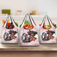 Kentucky Horse Racing Grocery Bag Black Derby Lady Pink Roses