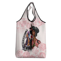Kentucky Horse Racing Grocery Bag Black Derby Lady Pink Roses