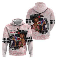 Kentucky Horse Racing Hoodie Black Derby Lady Pink Roses