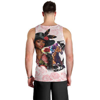 Kentucky Horse Racing Men Tank Top Black Derby Lady Pink Roses