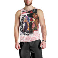 Kentucky Horse Racing Men Tank Top Black Derby Lady Pink Roses