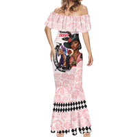 Kentucky Horse Racing Mermaid Dress Black Derby Lady Pink Roses