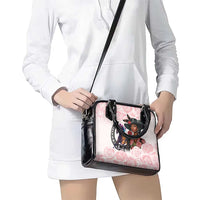 Kentucky Horse Racing Shoulder Handbag Black Derby Lady Pink Roses