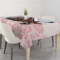 Kentucky Horse Racing Tablecloth Black Derby Lady Pink Roses