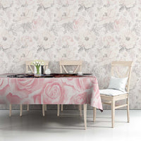 Kentucky Horse Racing Tablecloth Black Derby Lady Pink Roses