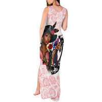 Kentucky Horse Racing Tank Maxi Dress Black Derby Lady Pink Roses