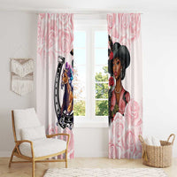 Kentucky Horse Racing Window Curtain Black Derby Lady Pink Roses