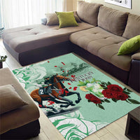 Kentucky Horse Racing Area Rug Churchill Downs Derby Mint Julep Cocktail