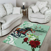 Kentucky Horse Racing Area Rug Churchill Downs Derby Mint Julep Cocktail