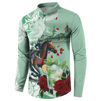 Kentucky Horse Racing Button Sweatshirt Churchill Downs Derby Mint Julep Cocktail