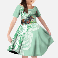Kentucky Horse Racing Family Matching Off Shoulder Maxi Dress and Hawaiian Shirt Churchill Downs Derby Mint Julep Cocktail