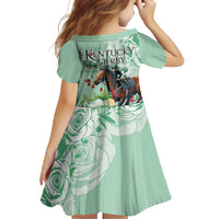 Kentucky Horse Racing Family Matching Off Shoulder Maxi Dress and Hawaiian Shirt Churchill Downs Derby Mint Julep Cocktail