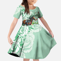 Kentucky Horse Racing Family Matching Short Sleeve Bodycon Dress and Hawaiian Shirt Churchill Downs Derby Mint Julep Cocktail