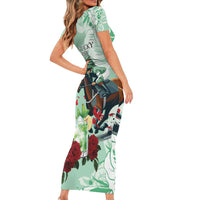 Kentucky Horse Racing Family Matching Short Sleeve Bodycon Dress and Hawaiian Shirt Churchill Downs Derby Mint Julep Cocktail